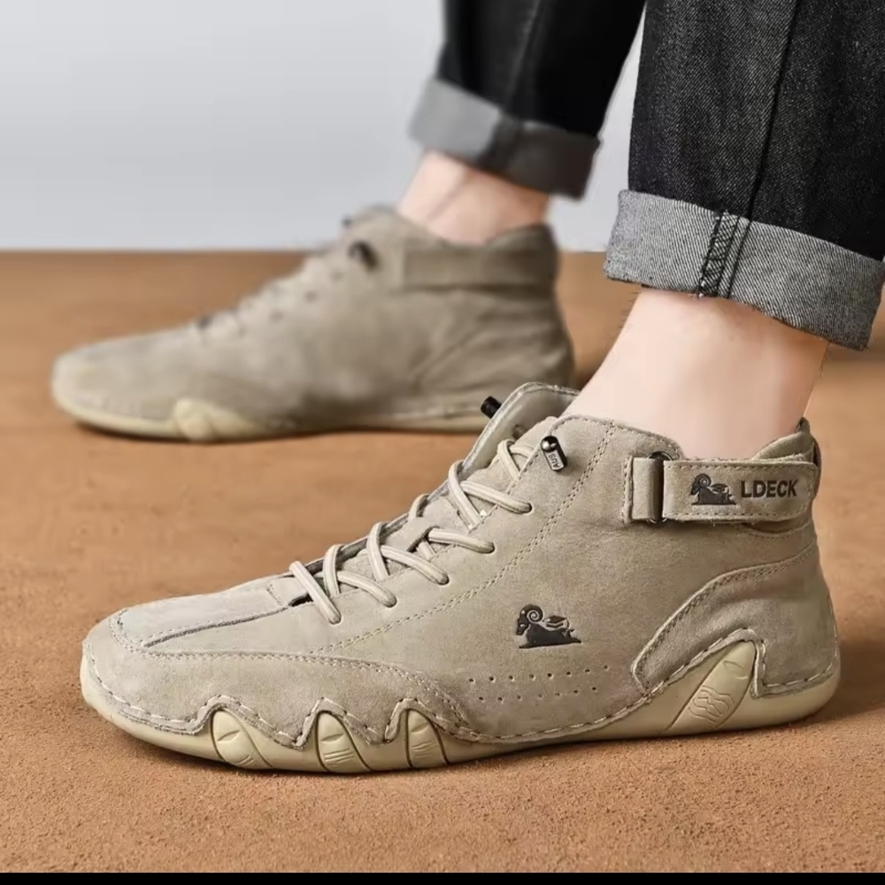 Men's Tan High-Top Sneakers